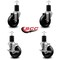 Service Caster 4'' Phenolic Wheel Swivel 1-3/4'' Expand Stem Caster Set 2 Brakes, 4PK SCC-EX20S414-PHS-2-TLB-2-134 - alternate 3